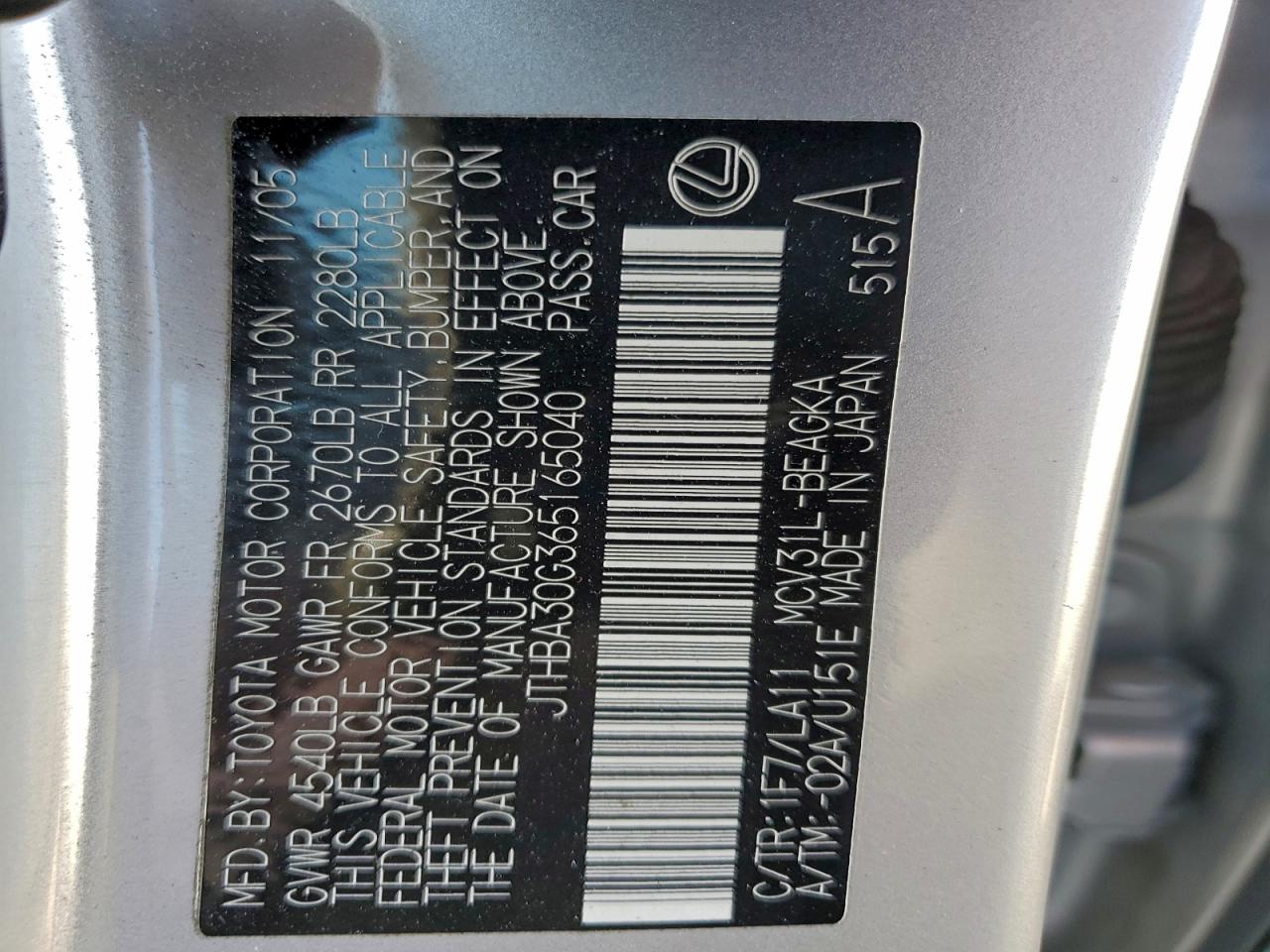 Lexus Es 330 Image 8