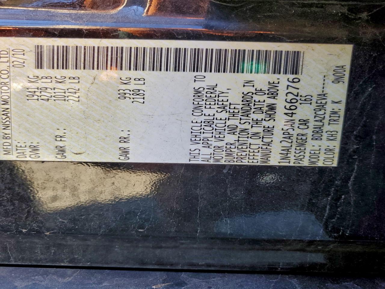 Nissan Altima Base Image 5